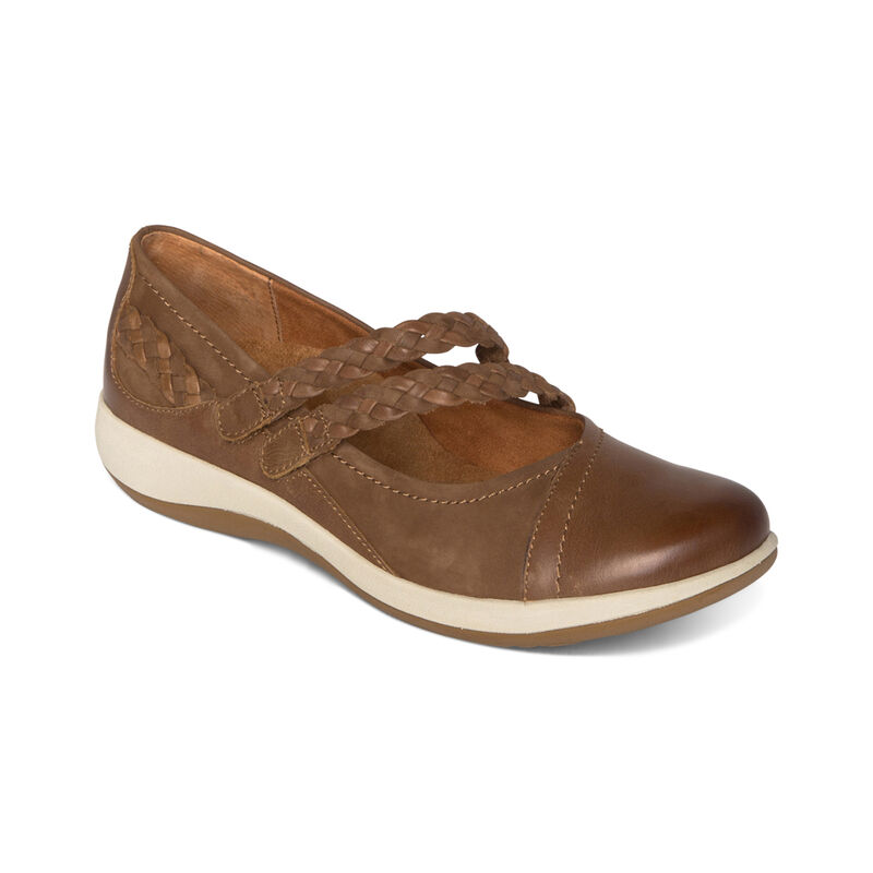 Aetrex Womens Annie Flats Cognac - pBFE0pJ1e